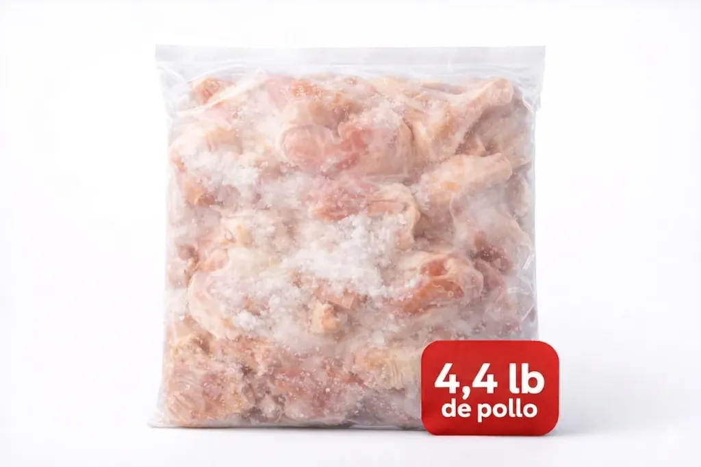 Paquete de Muslos de Pollo 4,4 libras.