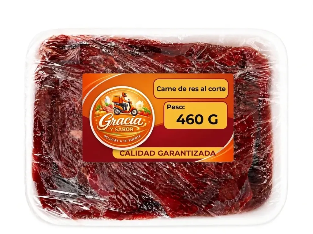 Carne de res al corte 460 g.