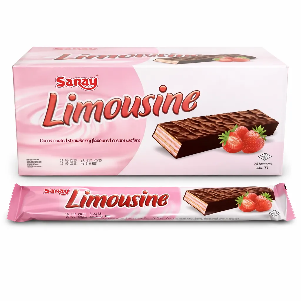 Wafer de Chocolate con Crema de Fresa. 45 g.