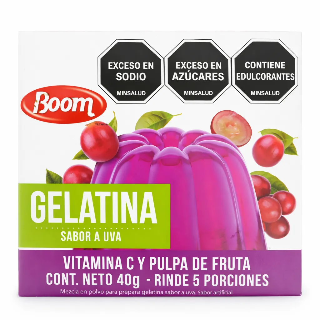 Gelatina BOOM 40 g. (Sabor: Uva)